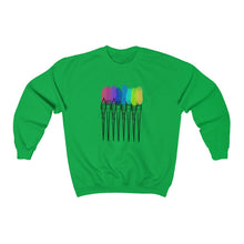 Load image into Gallery viewer, Colorful Paint Brushes: Unisex Heavy Blend™ Crewneck Sweatshirt
