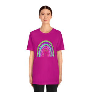 Neon Rainbow: Unisex Jersey Short Sleeve Tee