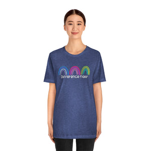 Difference Maker Watercolor Rainbow Unisex Jersey Short Sleeve Tee