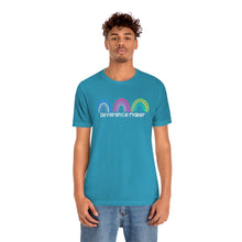 Load image into Gallery viewer, Difference Maker Watercolor Rainbow Unisex Jersey Short Sleeve Tee
