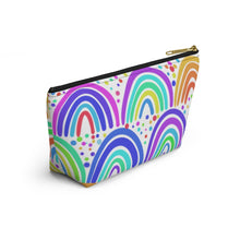 Load image into Gallery viewer, Rainbow Accessory Pouch w T-bottom
