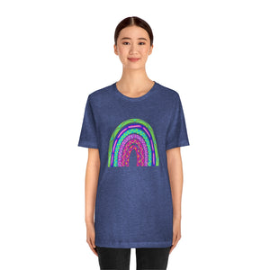 Neon Rainbow: Unisex Jersey Short Sleeve Tee