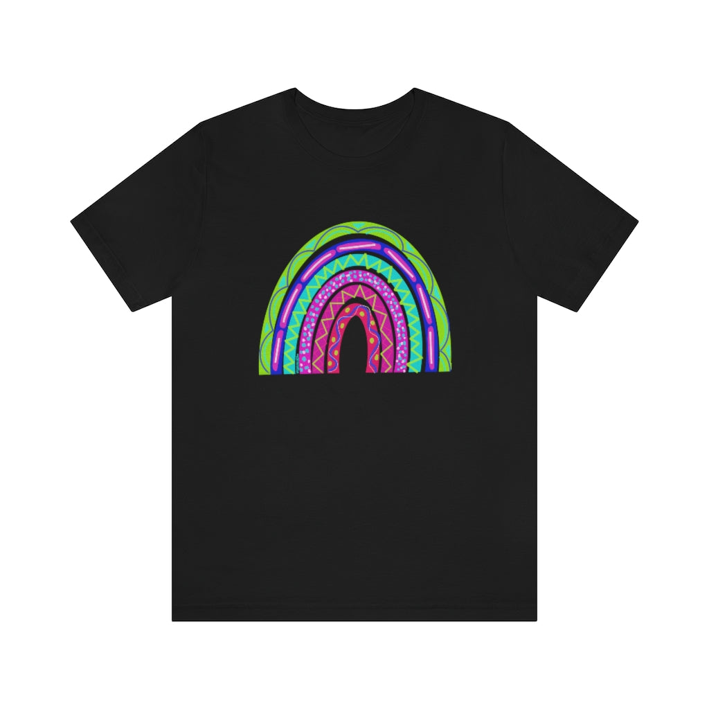 Neon Rainbow: Unisex Jersey Short Sleeve Tee