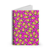 Load image into Gallery viewer, Pink Pencils Spiral Notebook - Ruled Line
