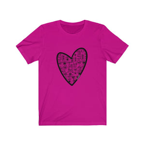 Camera Heart: Unisex Jersey Short Sleeve Tee