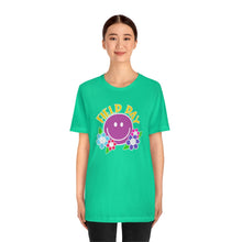 Load image into Gallery viewer, Field Day Smilie with Flowers! Unisex Jersey Short Sleeve Tee
