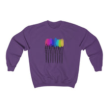 Load image into Gallery viewer, Colorful Paint Brushes: Unisex Heavy Blend™ Crewneck Sweatshirt
