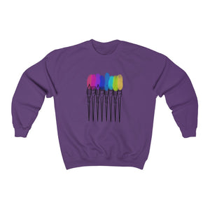 Colorful Paint Brushes: Unisex Heavy Blend™ Crewneck Sweatshirt
