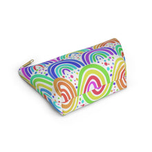 Load image into Gallery viewer, Rainbow Accessory Pouch w T-bottom
