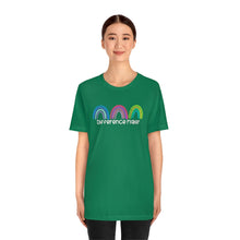 Load image into Gallery viewer, Difference Maker Watercolor Rainbow Unisex Jersey Short Sleeve Tee
