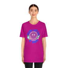 Load image into Gallery viewer, Happy Last Day of School Purple Smilie! Unisex Jersey Short Sleeve Tee
