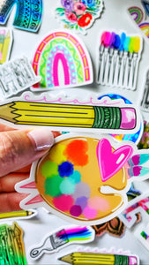 Heart Paint Palette Sticker