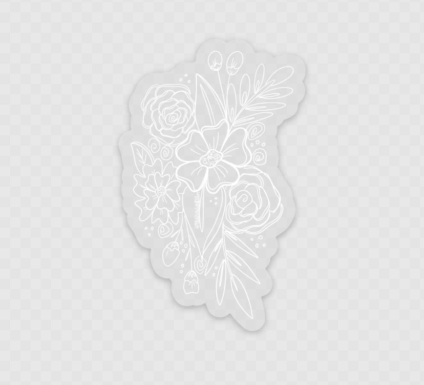 Clear Floral White