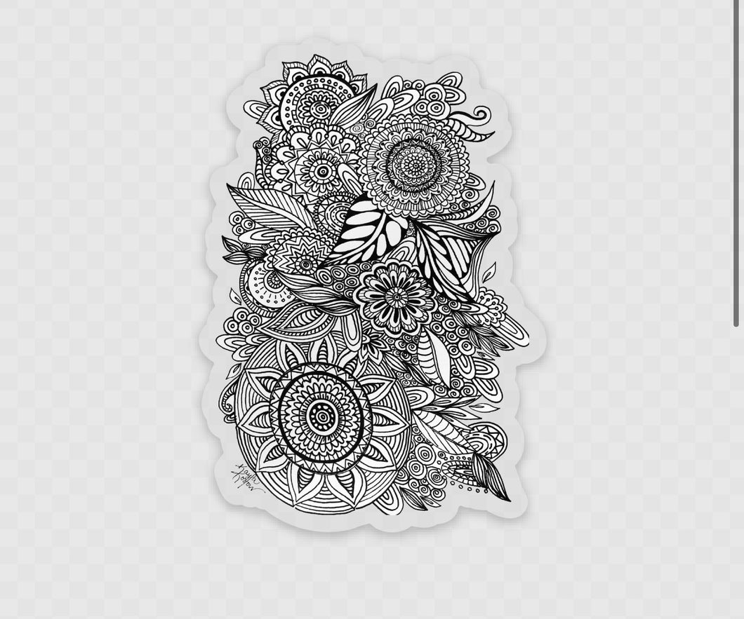 Black Zentangle Patterns