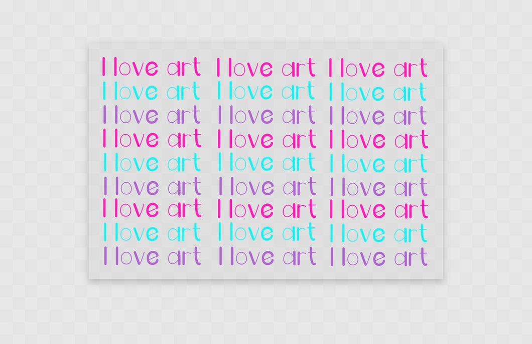 I love art, I love art