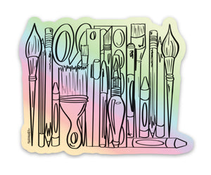 Art Supply Holographic Sticker