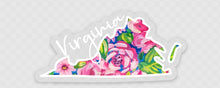 Load image into Gallery viewer, Virginia Floral State Sticker: Clear
