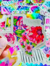 Load image into Gallery viewer, TEXAS Floral State Sticker Clear

