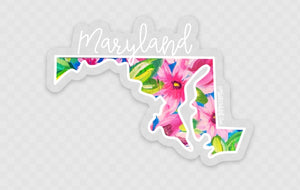 Maryland Floral State Sticker