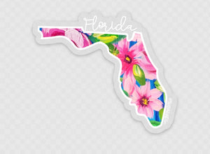 Florida Floral State Sticker