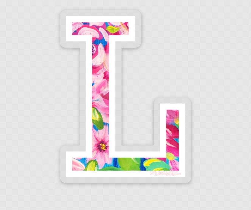 L Initial Floral
