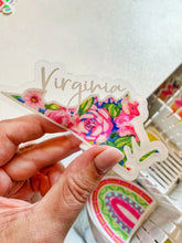 Load image into Gallery viewer, Virginia Floral State Sticker: Clear
