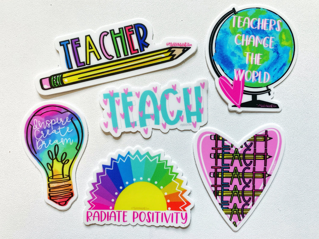 Teacher Sticker Pack (6 Stickers)