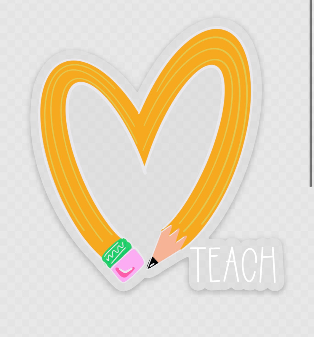 TEACH Heart Pencil