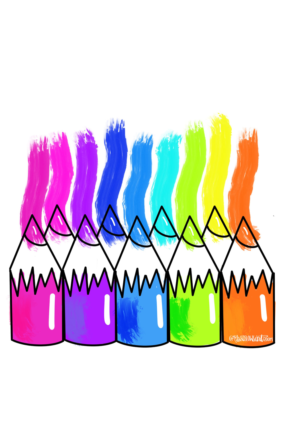 Colored Pencil Rainbow