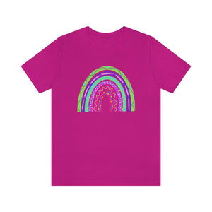 Neon Rainbow: Unisex Jersey Short Sleeve Tee