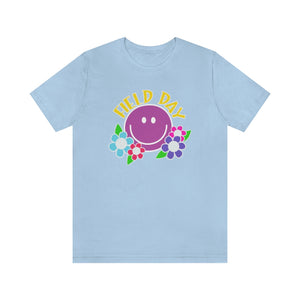 Field Day Smilie with Flowers! Unisex Jersey Short Sleeve Tee