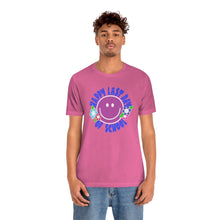 Load image into Gallery viewer, Happy Last Day of School Purple Smilie! Unisex Jersey Short Sleeve Tee
