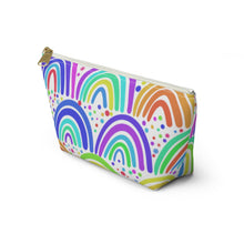 Load image into Gallery viewer, Rainbow Accessory Pouch w T-bottom
