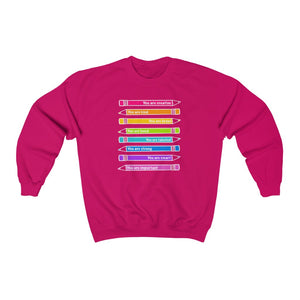 Mantra. Pencils: Unisex Heavy Blend™ Crewneck Sweatshirt