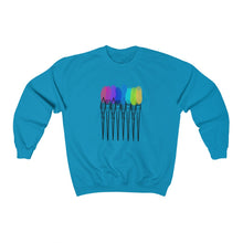 Load image into Gallery viewer, Colorful Paint Brushes: Unisex Heavy Blend™ Crewneck Sweatshirt
