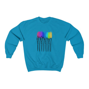 Colorful Paint Brushes: Unisex Heavy Blend™ Crewneck Sweatshirt