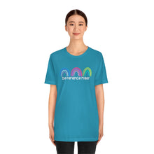 Load image into Gallery viewer, Difference Maker Watercolor Rainbow Unisex Jersey Short Sleeve Tee
