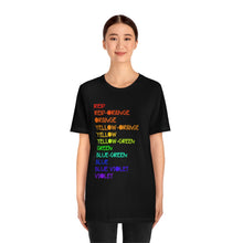 Load image into Gallery viewer, Colors: Unisex Jersey Short Sleeve Tee
