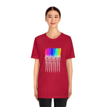 Load image into Gallery viewer, White Rainbow Brushes: Unisex Jersey Short Sleeve Tee
