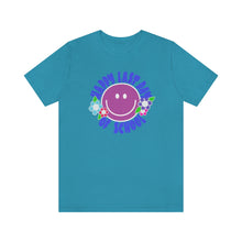 Load image into Gallery viewer, Happy Last Day of School Purple Smilie! Unisex Jersey Short Sleeve Tee
