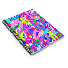 Load image into Gallery viewer, Purple Abstract Spiral Notebook - Ruled Line
