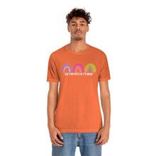 Load image into Gallery viewer, Difference Maker Watercolor Rainbow Unisex Jersey Short Sleeve Tee
