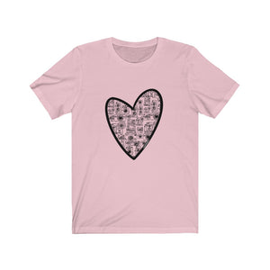 Camera Heart: Unisex Jersey Short Sleeve Tee