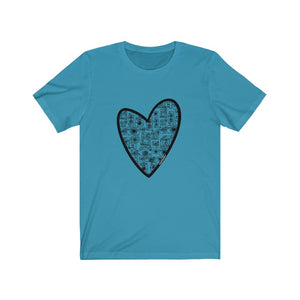 Camera Heart: Unisex Jersey Short Sleeve Tee