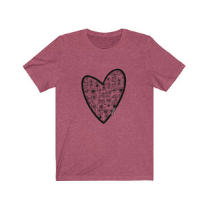 Camera Heart: Unisex Jersey Short Sleeve Tee