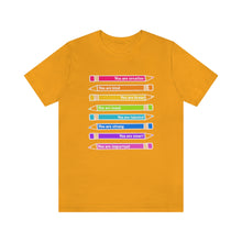 Load image into Gallery viewer, Mantra Pencils: Unisex Jersey Short Sleeve Tee
