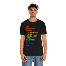 Load image into Gallery viewer, Colors: Unisex Jersey Short Sleeve Tee
