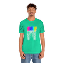 Load image into Gallery viewer, White Rainbow Brushes: Unisex Jersey Short Sleeve Tee
