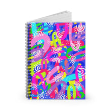 Load image into Gallery viewer, Purple Abstract Spiral Notebook - Ruled Line
