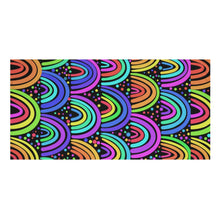 Load image into Gallery viewer, Black Rainbow Standard Beach Towel, 30x60
